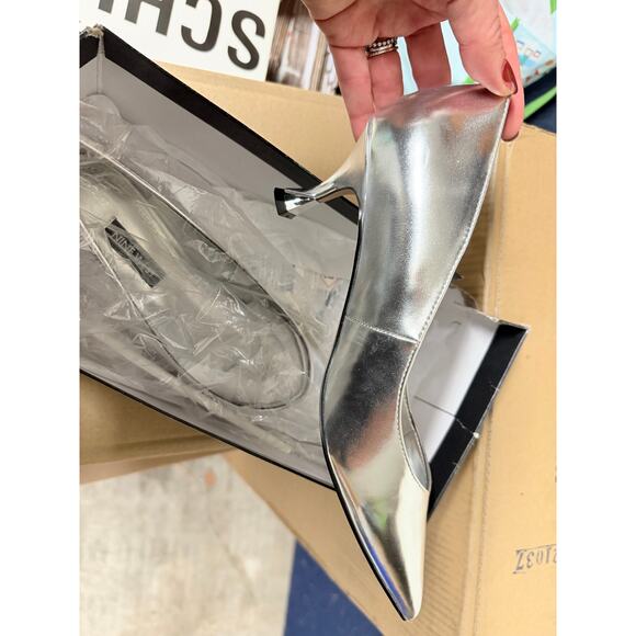 Nine West Ariella Silver Heels - Picture 3 of 6